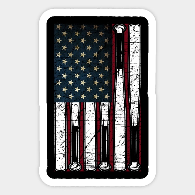 American Flag Baseball Apparel 4th Of July Sticker by Kaileymahoney